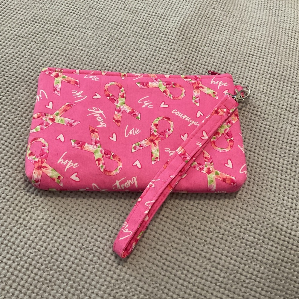 Breast Cancer Wristlet Wallet
